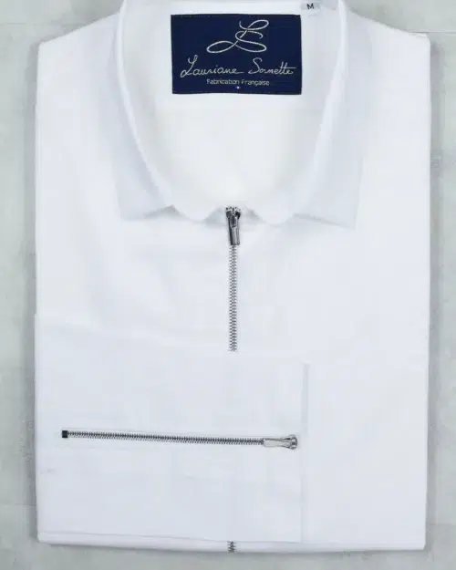 LS Paris | Chemise blanche zippée
